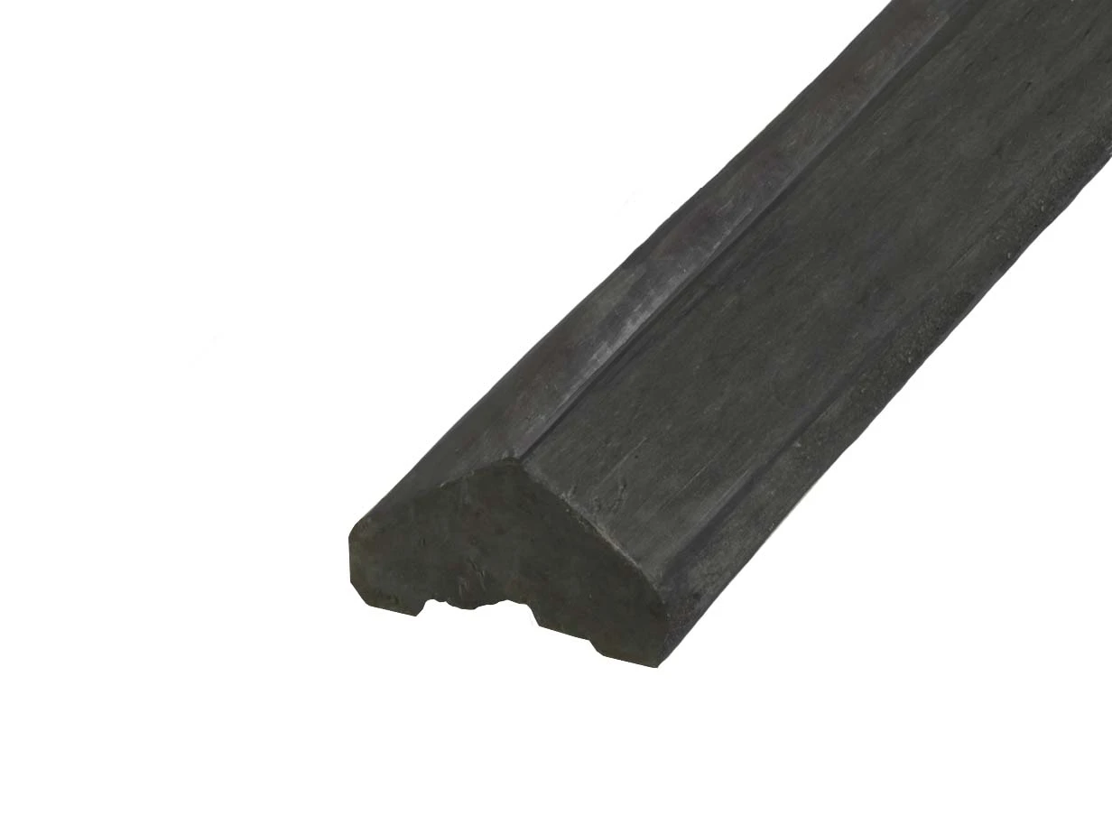Betonnen Afdekkap met Motief 4.5 x 8.0 cm (45 x 80 mm) Antraciet Ongecoat - Lengte 180 cm - Afbeelding 1